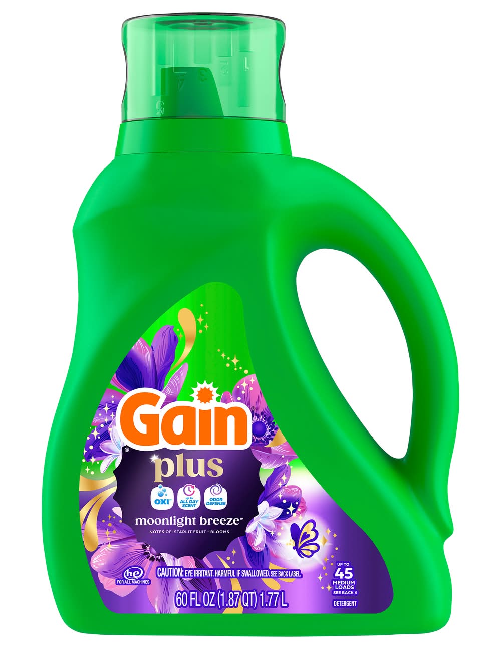 Gain Liquid Laundry Detergent Cleaner, Moonlight Breeze (60 fl oz)