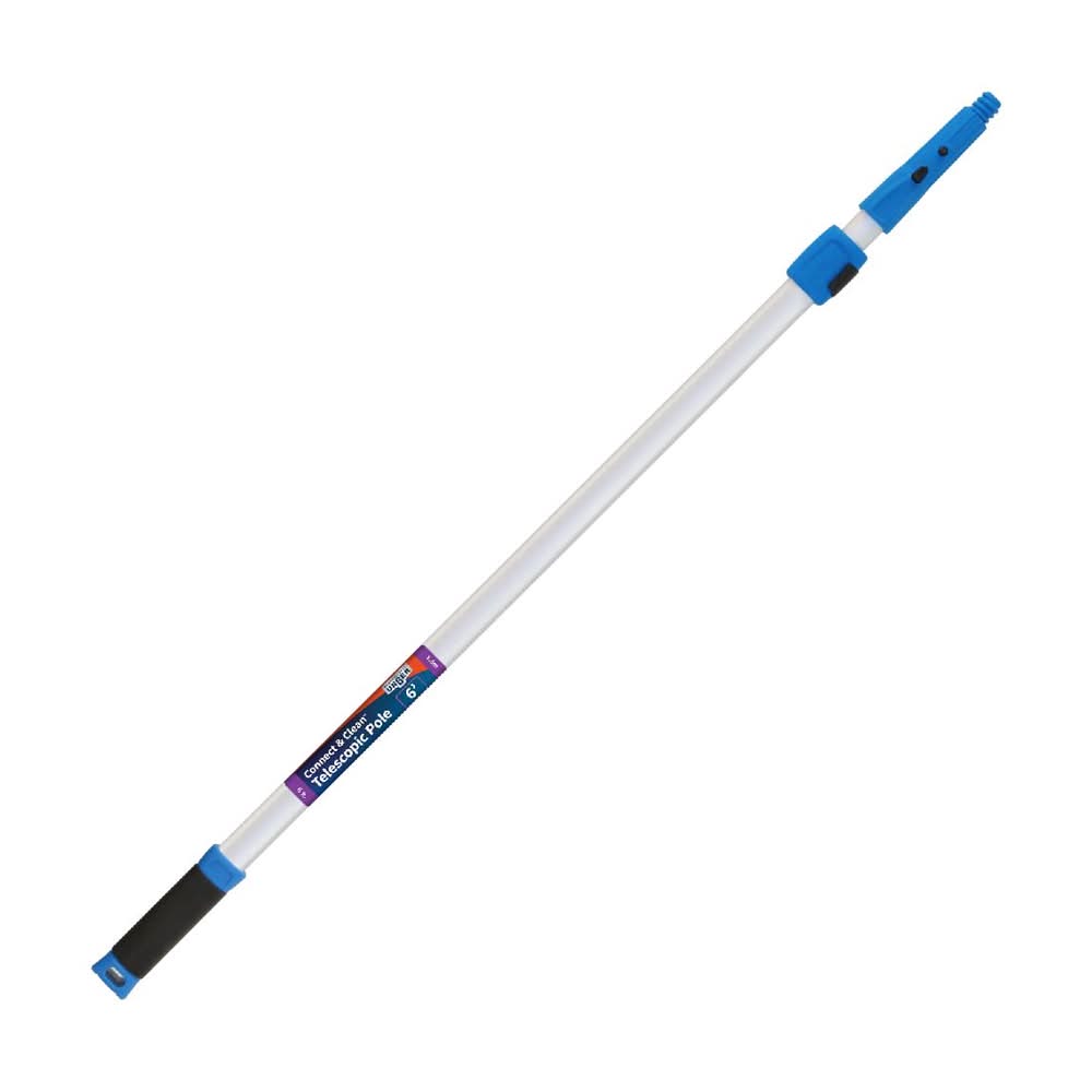 Unger Telescoping 6 Ft. L X 2 In. D Aluminum Extension Pole Blue/White