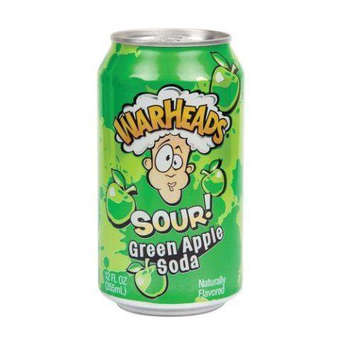 Warheads Green Apple Soda (12oz can)
