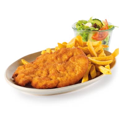 Kipschnitzel menu
