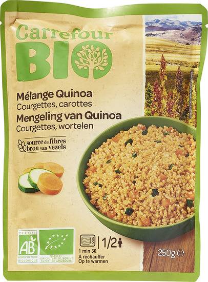 FID -Mélange bio quinoa courgettes carottes CARREFOUR BIO - le paquet de 250g