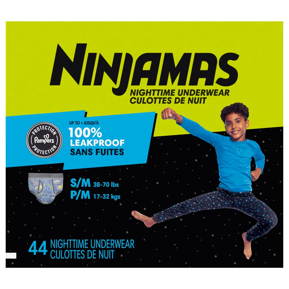 Ninjamas Odarmask Nighttime Underwear, S, M