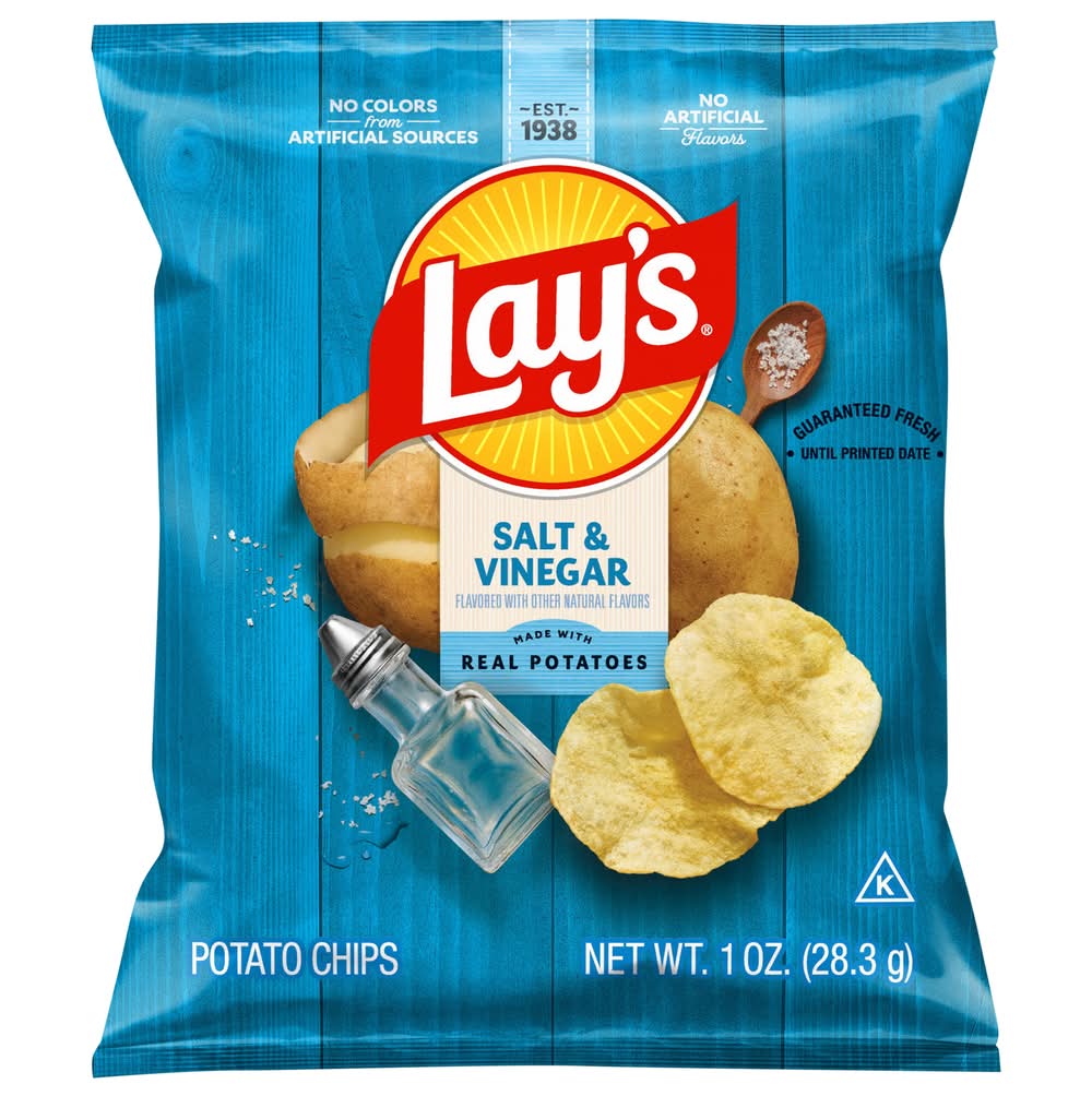 Lay's Potato Chips, Salt & Vinegar (1 oz)