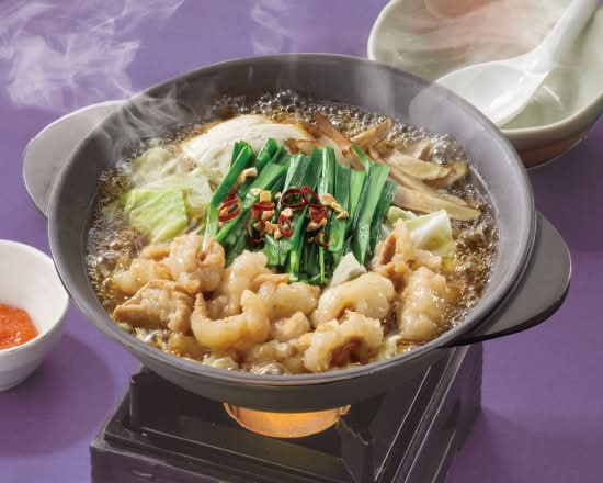 【単品】博多明太もつ鍋《あごだし醤油》 (A-la-carte) Offal and Spicy Cod Roe Hot Pot (Ago Dashi Soy Sauce)