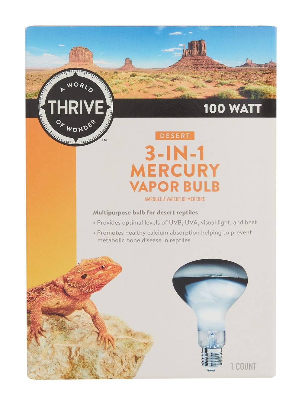 Thrive 3-in-1 Mercury Vapor Bulb (Size: 100W)