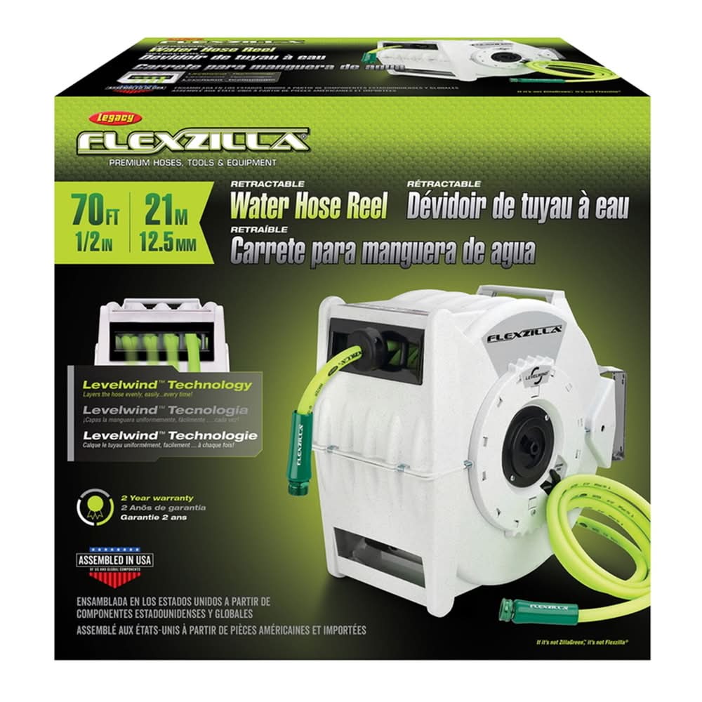 Legacy Flexzilla 1/2 In. D X 70 Ft. L Heavy Duty Premium Grade Hose And Reel