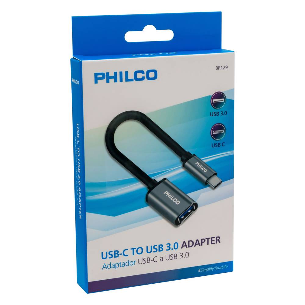 Philco adaptador cable tipo usb-c a usb 3.0 (1 u)