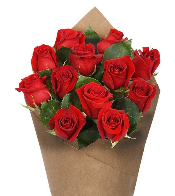 Dozen Rose Bunch - Red