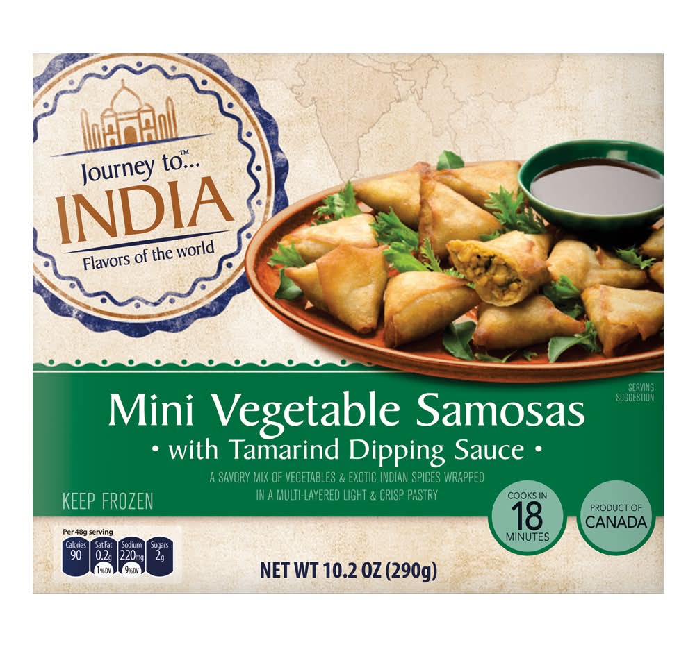 Journey To... Mini Samosas With Tamarind Dipping Sauce, Vegetable (10.2 oz)