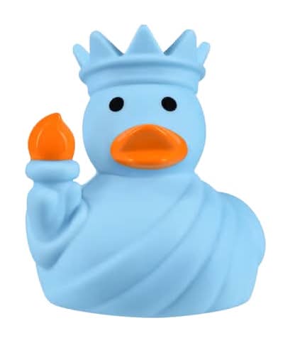 Red, White & Blue 3.5" Statue Of Liberty Rubber Duck By Creatology