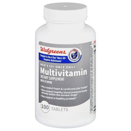 Walgreens Men's 50+ Once Daily Multivitamin Tablets (100 ct)