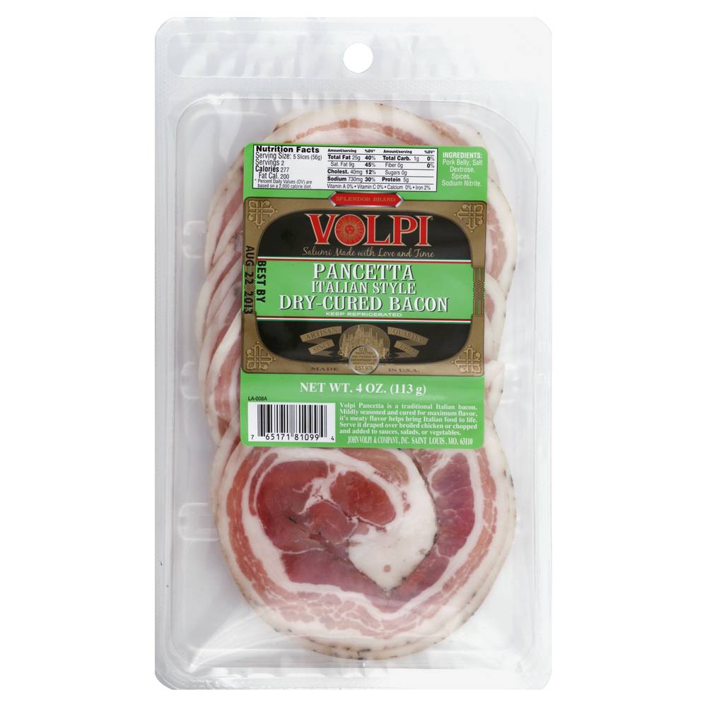 Volpi Uncured Pancetta (4 oz)