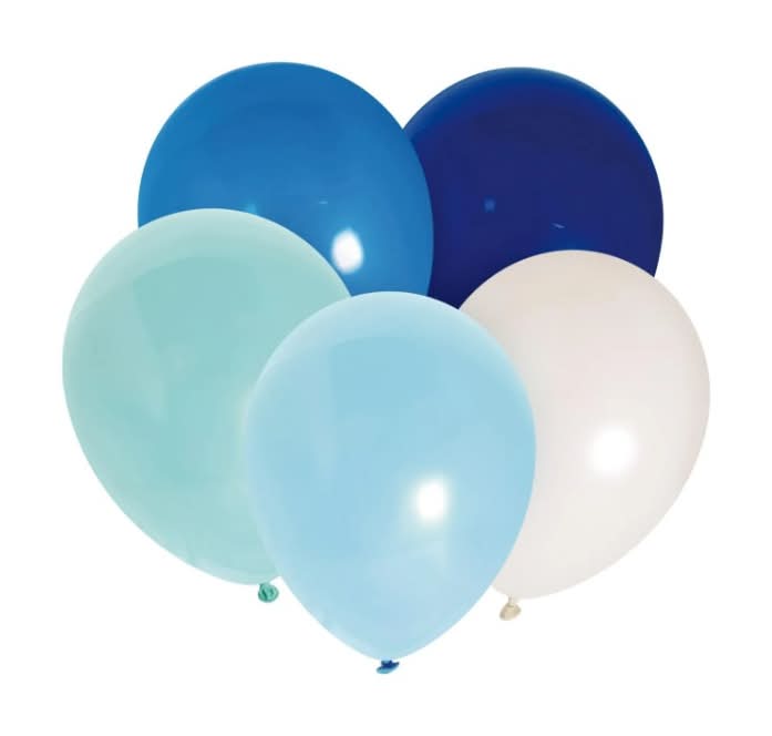 Nutmeg Blue, Mix Latex Balloons (15 pack)