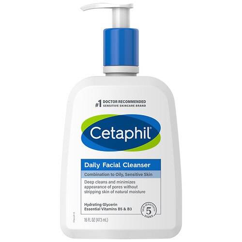 Cetaphil Daily Facial Cleanser, Combination to Oily Sensitive Skin - 16.0 fl oz