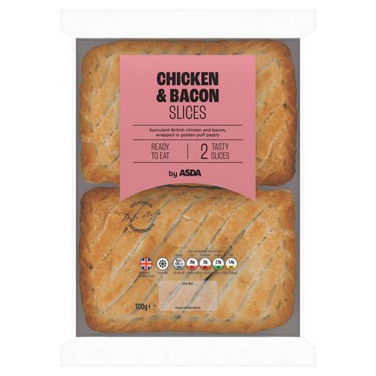Asda 2 Chicken & Bacon Slices 300g