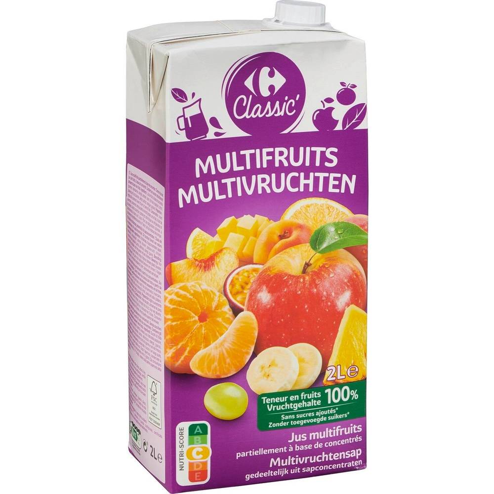 Jus multifruits CARREFOUR CLASSIC' - La brique de 2L