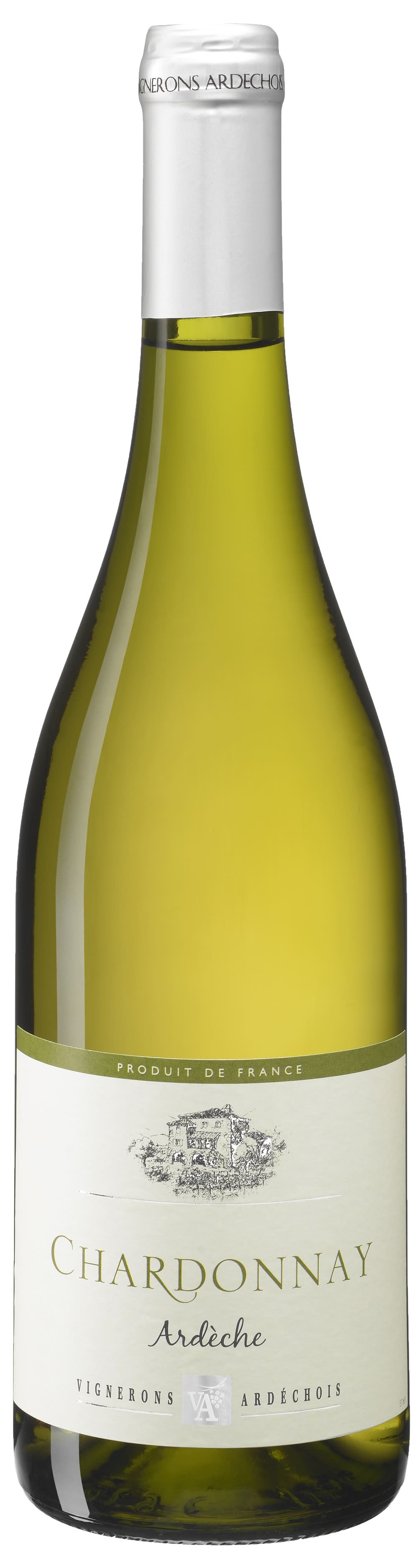 Vignerons Ardechois - Vin blanc domestique igp ardèche chardonnay (750ml)