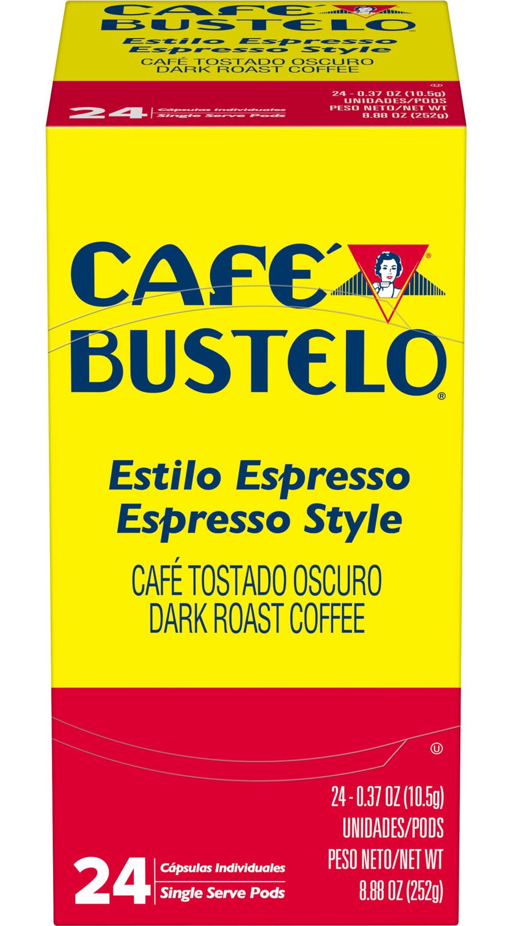 Café Bustelo Espresso Style Dark Roast Coffee K Cup Pods (8.88 oz, 24 ct)
