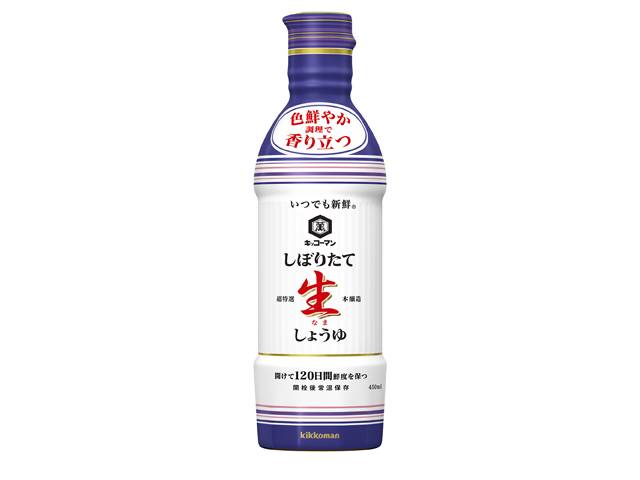 キッコーマン いつでも新鮮 しぼりたて生しょうゆ (450ml x 1)