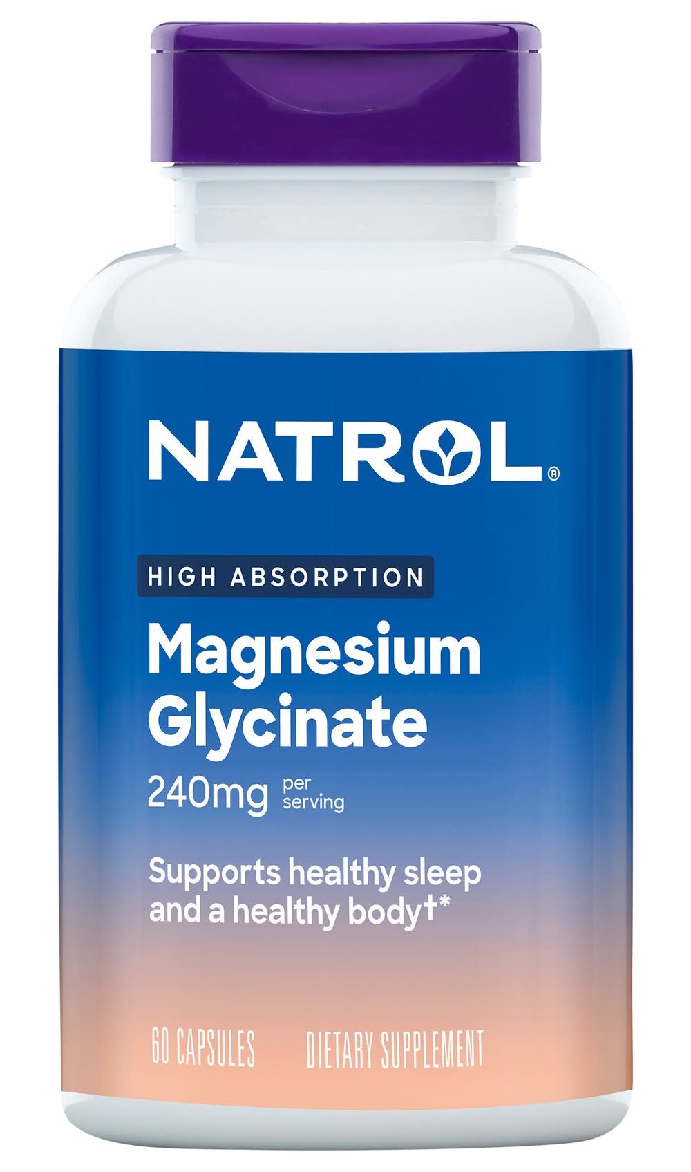 Natrol Magnesium Glycinate 240 mg High Absorption Capsules (60 ct)