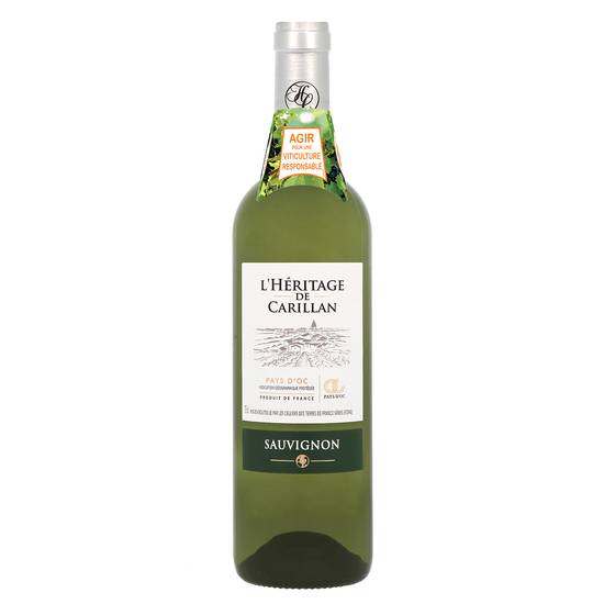 L'heritage de Carillan - Sauvignon vin blanc IGP (750 ml)