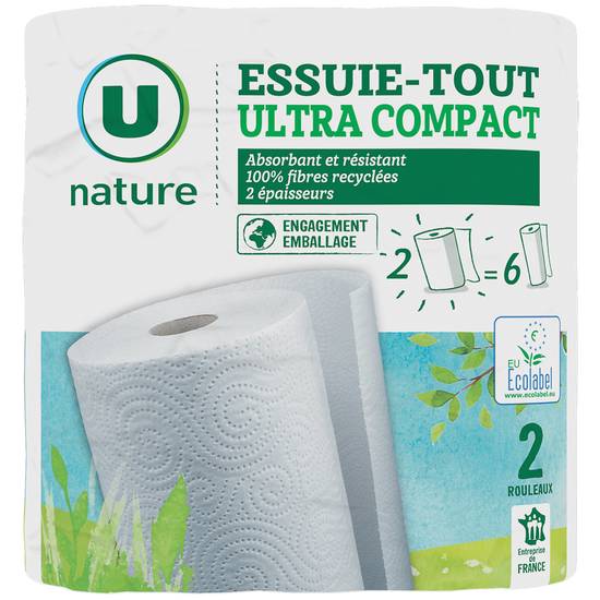 U Nature - U essuie-tout ultra compact (2 x6 pièces)