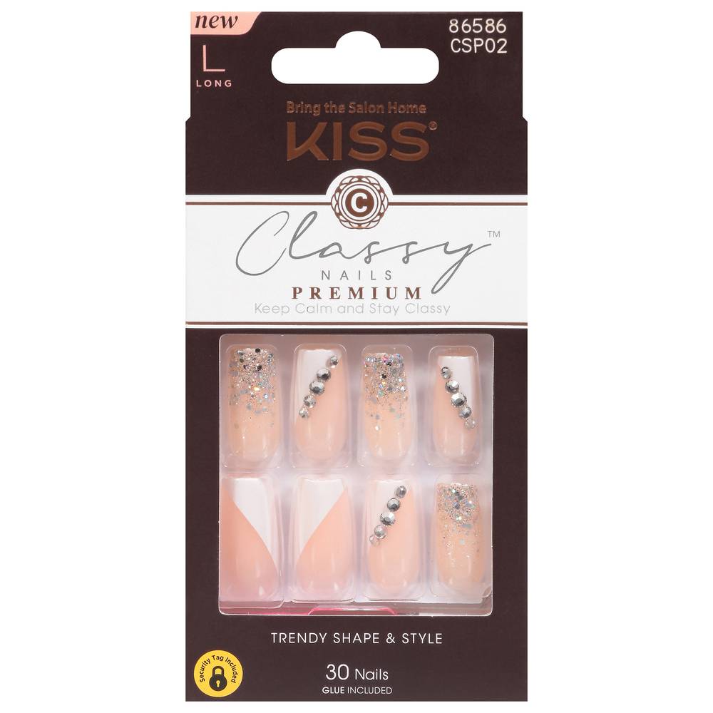 KISS Classy Long Premium Nails (30 ct)