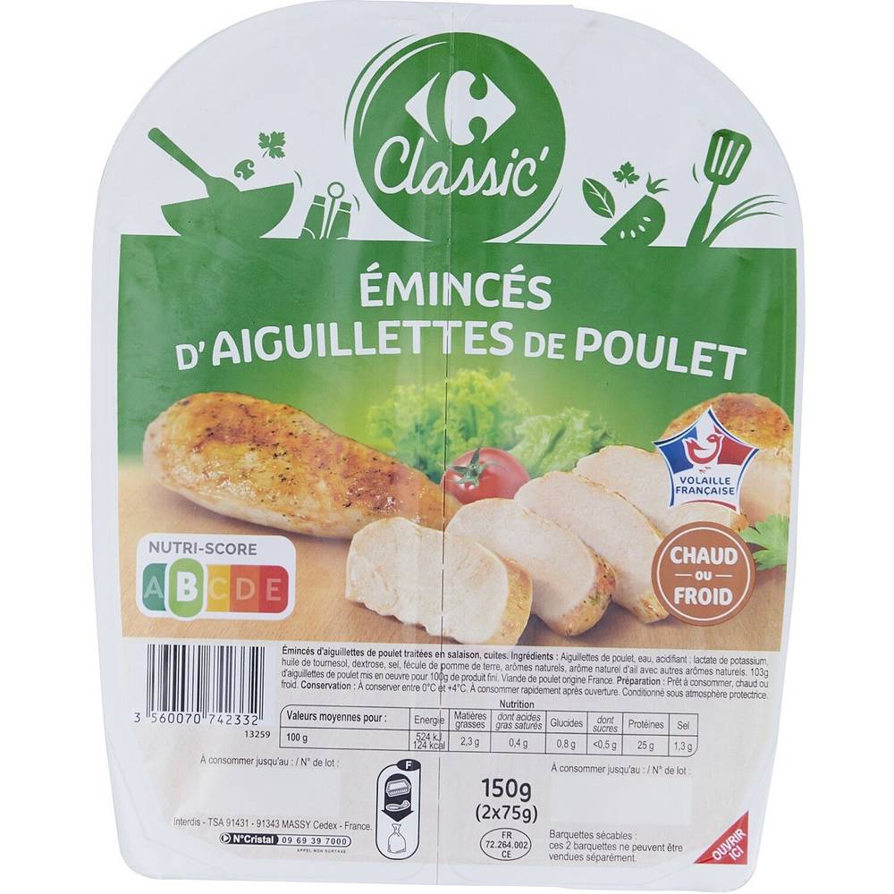 Carrefour Classic' - Émincés d'aiguillettes de poulet