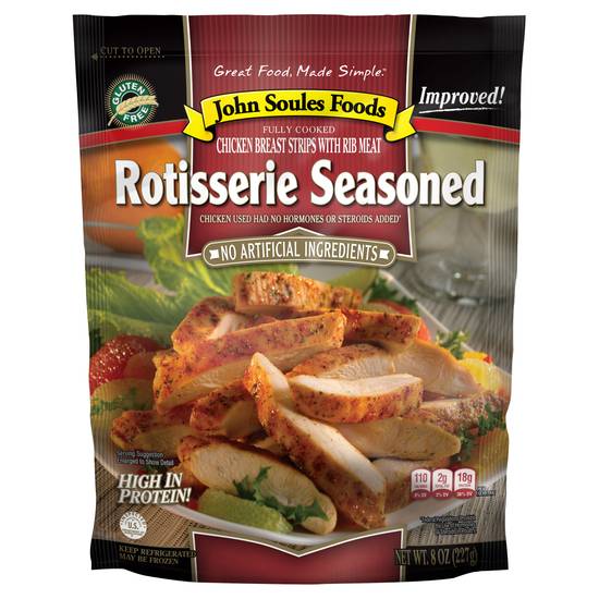 John Soules Foods Rotisserie Seasoned Chicken Breast Strips (8 oz)