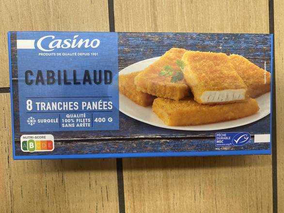 Co cabillaud 8 tranches panées 400g
