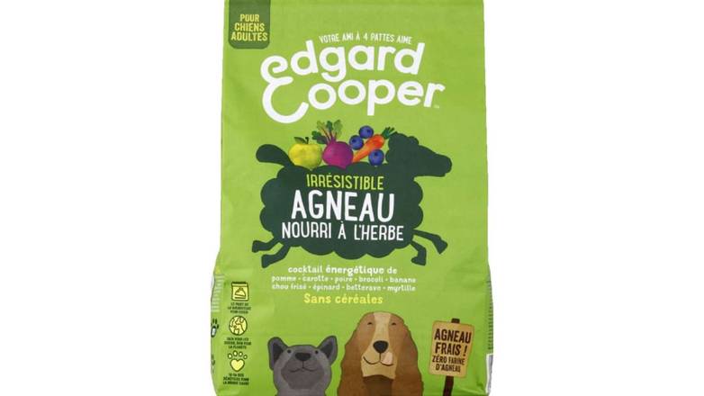 EDGARD&COOPER Croquettes adultes edgard & cooper naturelles sans céréales agneau frais Le sachet de 1kg