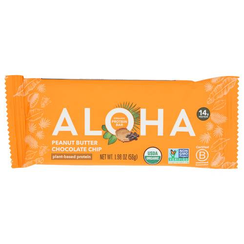 Aloha Peanut Butter Chocolate Chip Plant-Based Protein Bar