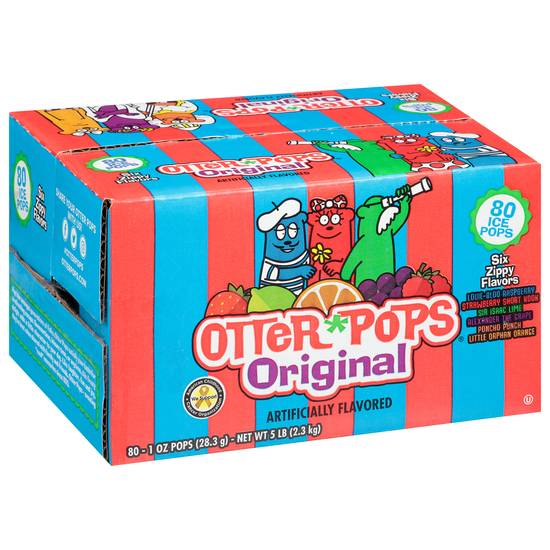 Otter Pops Original Six Zippy Flavors Ice Pops (80 ct)