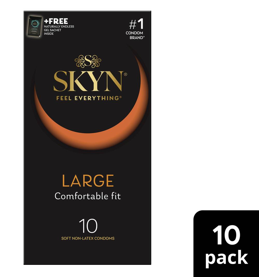 Skyn Comfortable Fit Condoms, Large (10 pack)