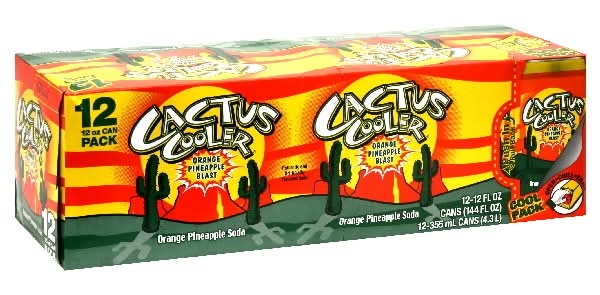 Cactus Cooler Soda, Orange Pineapple (12 x 12 fl oz)