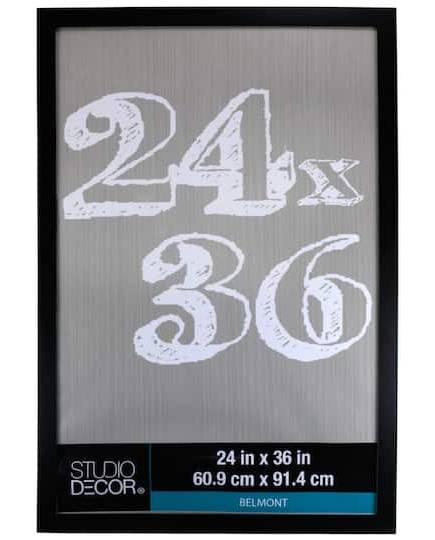Studio Decor Belmont Frame, 24x36 in, Black