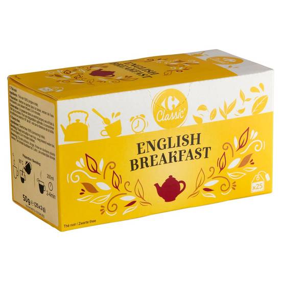 Carrefour Classic'' English Breakfast Zwarte Thee 25 x 2 g