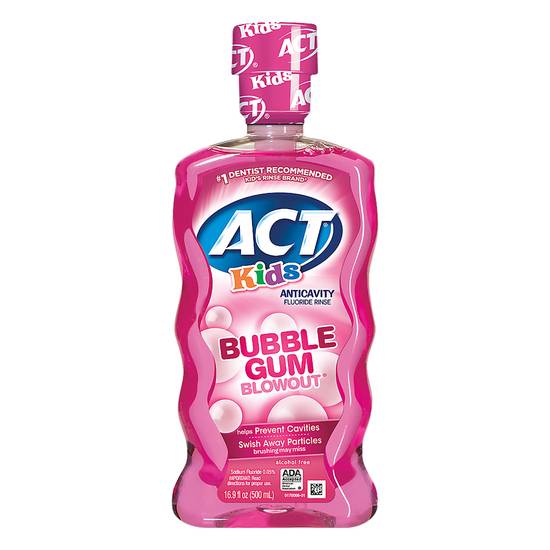 Act Blowout Kids Anticavity Bubble Gum Fluoride Rinse