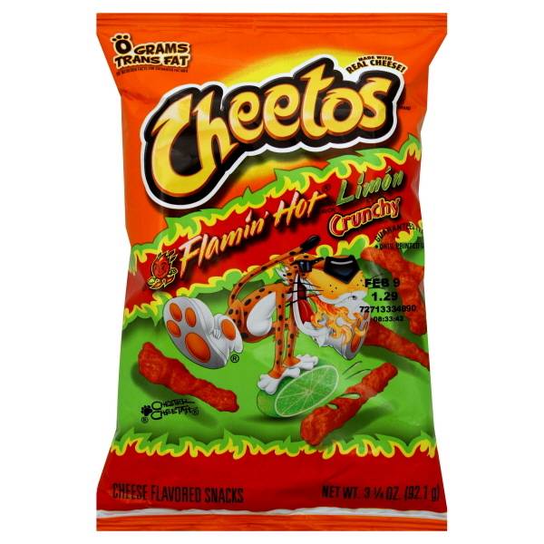 Cheetos Crunchy Flamin' Hot Limon Cheese Flavored Snacks (3.25 oz)