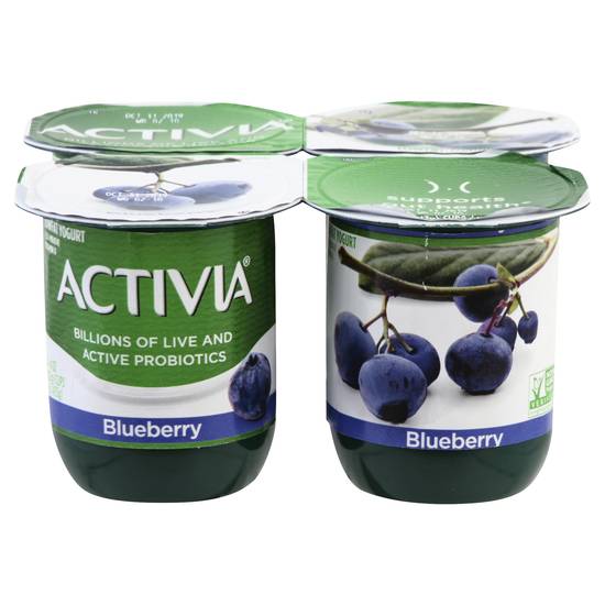 Activia Blueberry Lowfat Yogurt (4 x 4 oz)