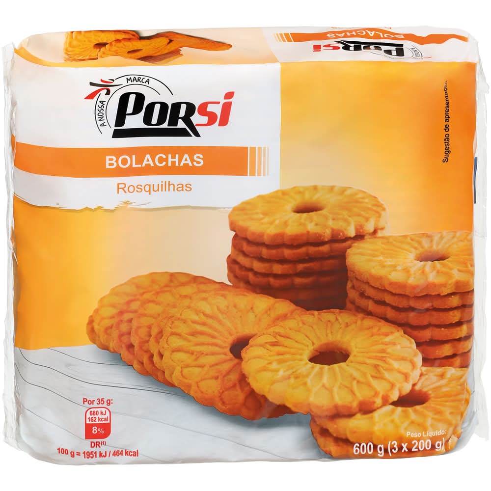 PorSi  - Bolachas rosquilhas, embalagem de 600g