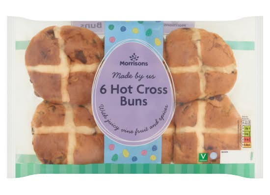 Morrisons Hot Cross Buns (6 pack)