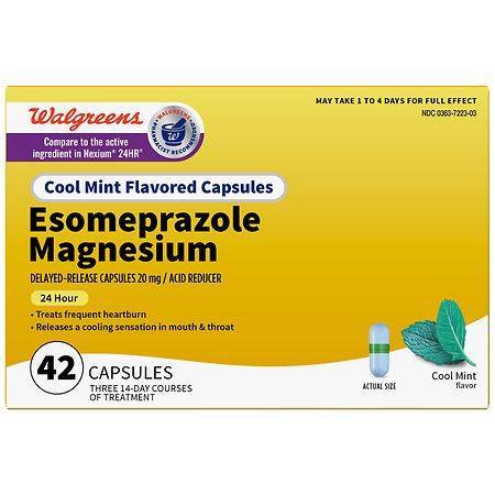 Walgreens Esomeprazole Magnesium Delayed-Release 20 mg Capsules, Cool Mint (42 ct)