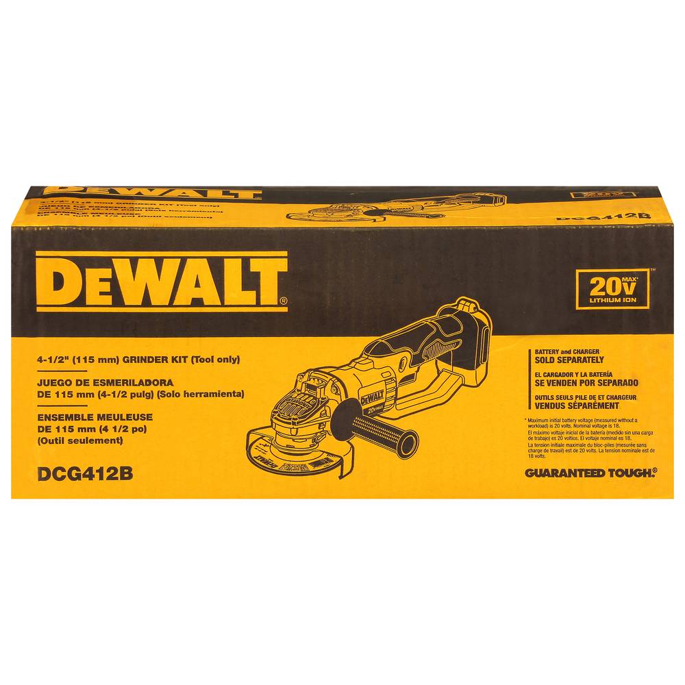 DeWalt 20V Max Grinder Kit, Yellow-Black