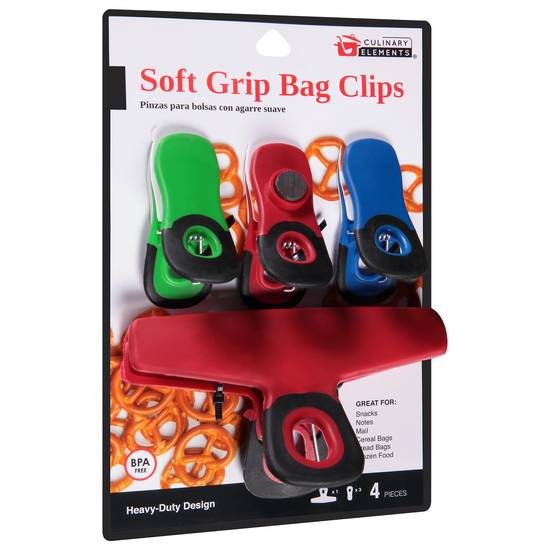 Culinary Elements Soft Grip Bag Clips (4 ct)