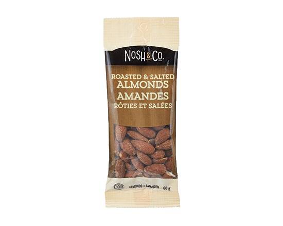 NOSH & CO ROASTED & SALTED ALMONDS 60 GR