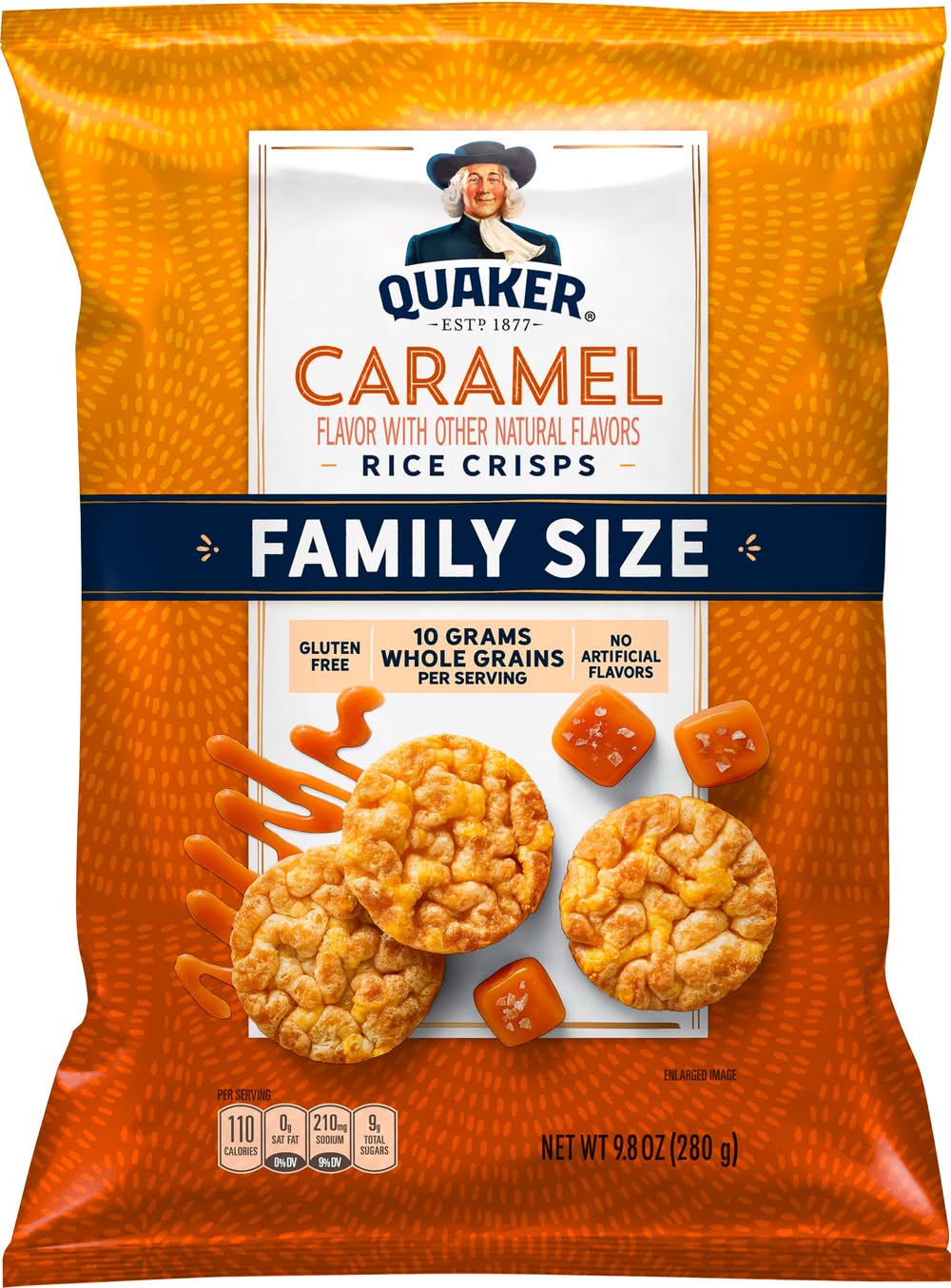 Quaker Family Size Gluten Free Rice Crisps, Caramel (9.8 oz)