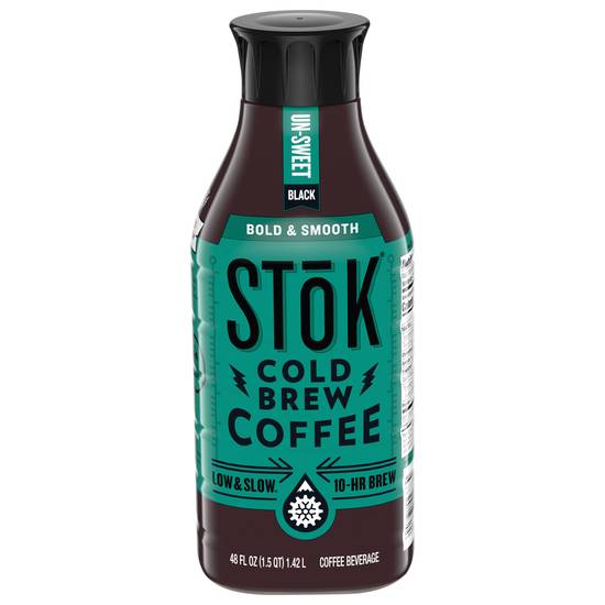 Stōk Un-Sweet Black Cold Brew Coffee (48 fl oz)