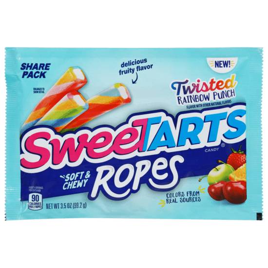 SweeTARTS Twisted Rainbow Punch Ropes 3.5oz