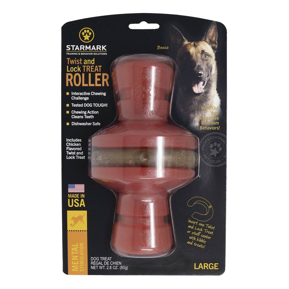 Starmark® Twist and Lock Treat Roller Dog Toy (Color: Multi Color)